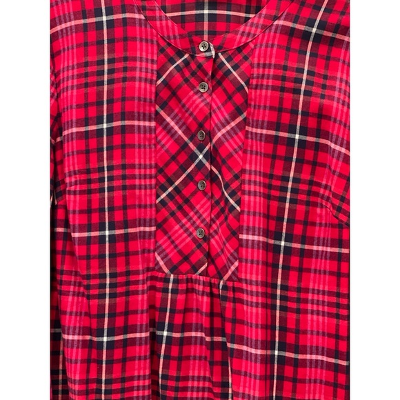 Like New Denim & Co. Plaid Tunic Blouse - Picture 3 of 12